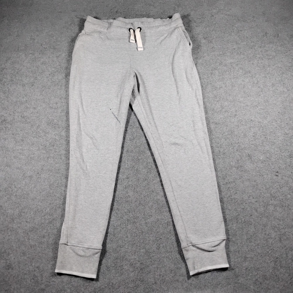 Faherty Women's Legend Sweater Jogger Pants Light Heather Grey Lounge Size M